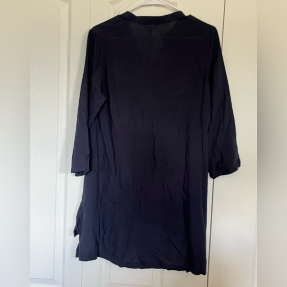 🇨🇦 NWT DKR navy button up tunic - Picture 2 of 7